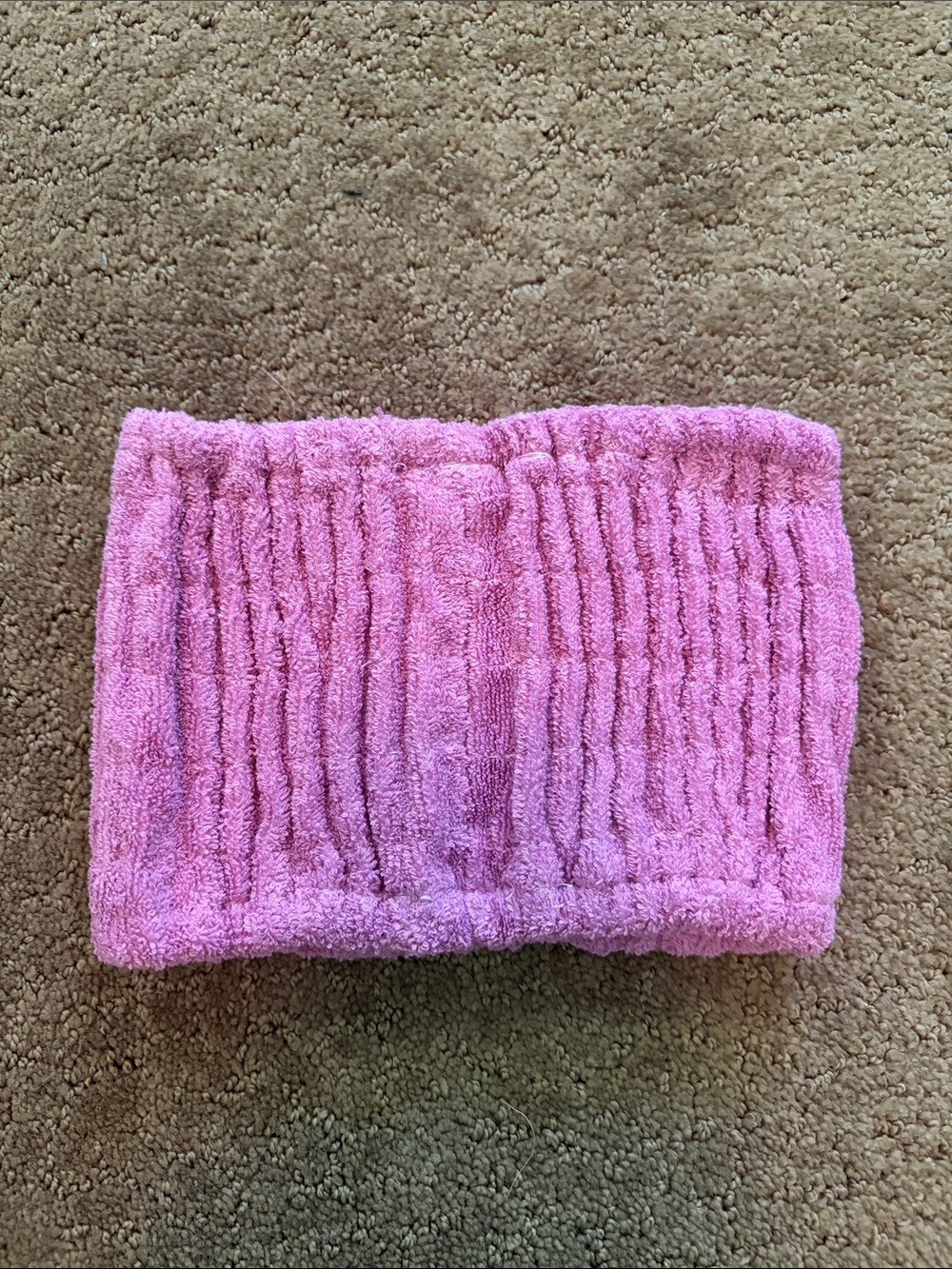 Plush Pink Cotton Skincare Headband for Women